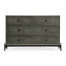 Anthracite Faux Shagreen & Bronze Large Chest of Drawers