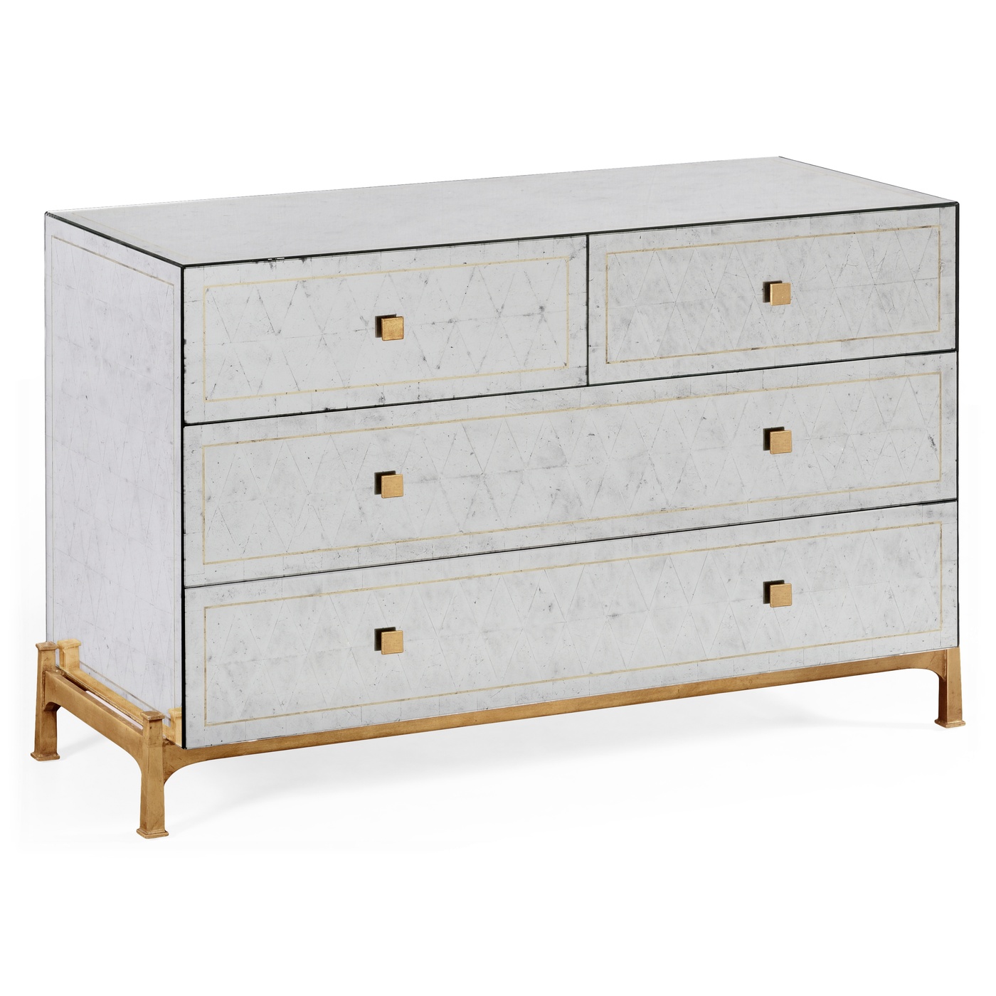 Églomisé & Gilded Large Chest of Drawers