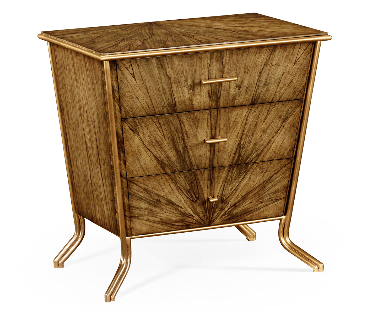 Argentinian Walnut Bedside Chest of Drawers