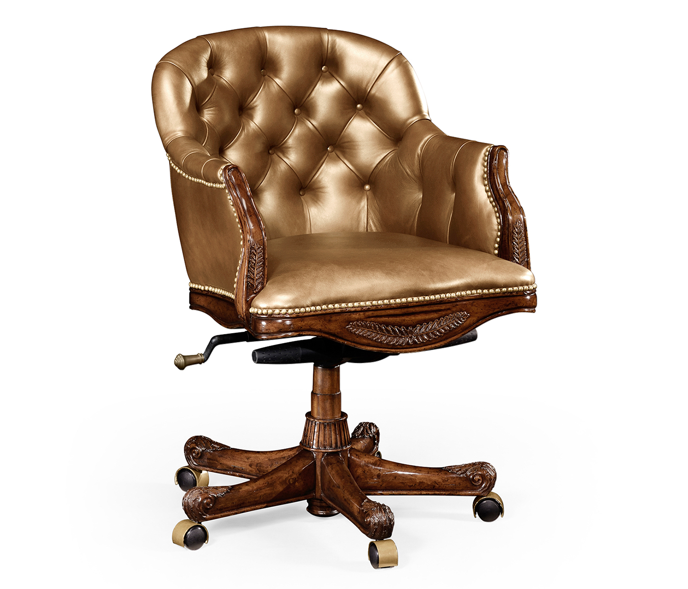 Chesterfield Style Mahogany Office Chair
