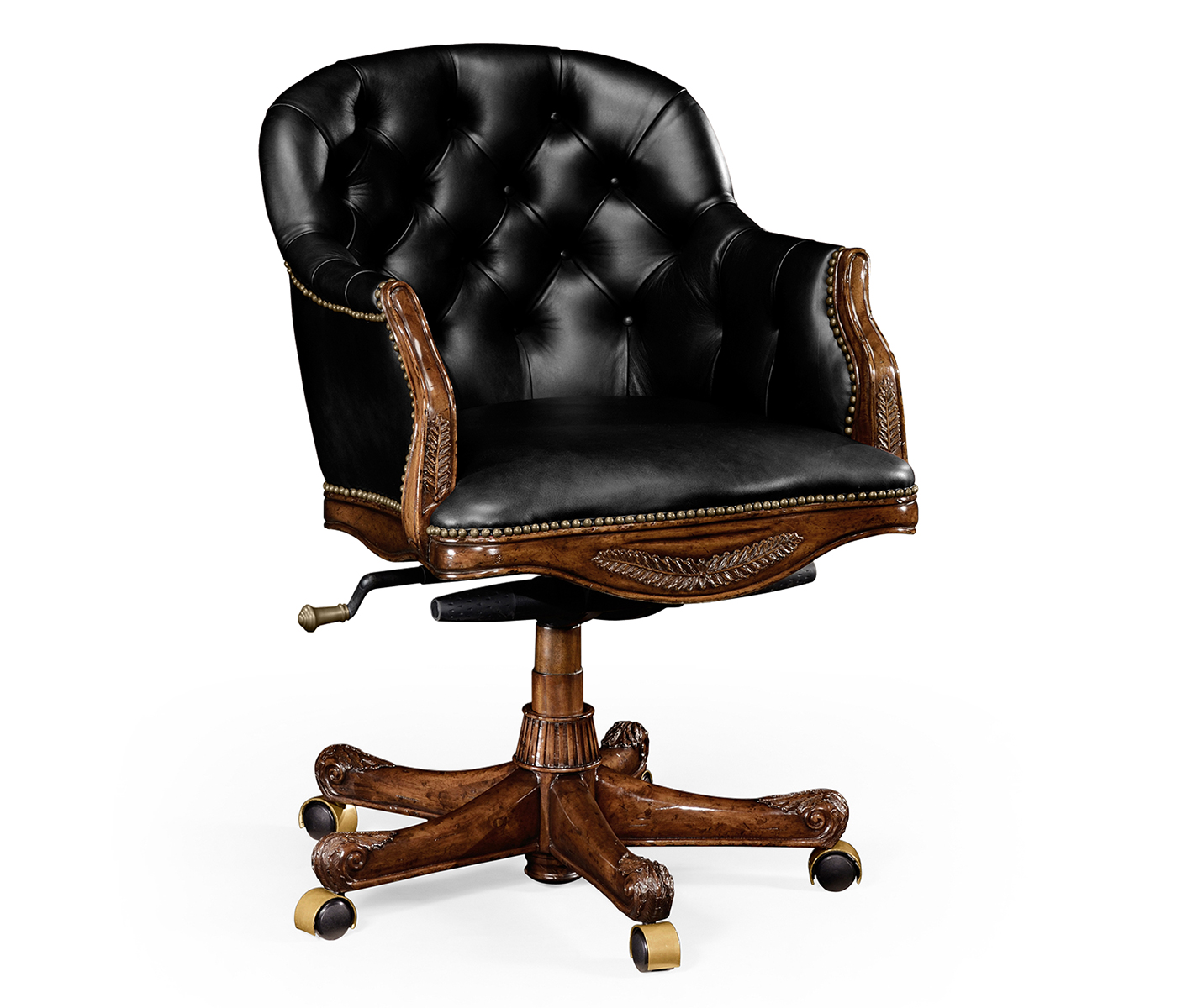 Chesterfield Style Mahogany Office Chair