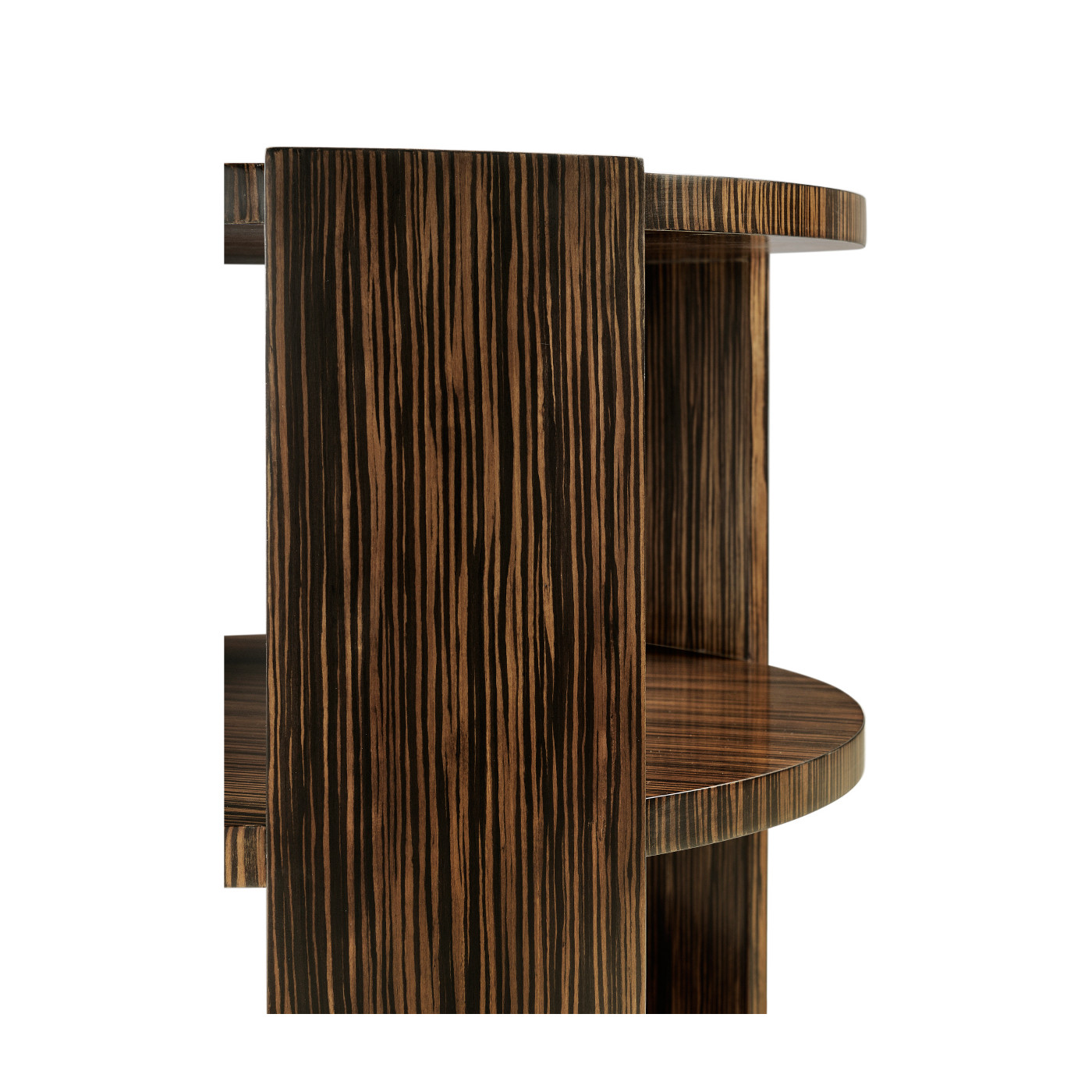 Art Deco Style Three-Tier Faux Macassar Side Table