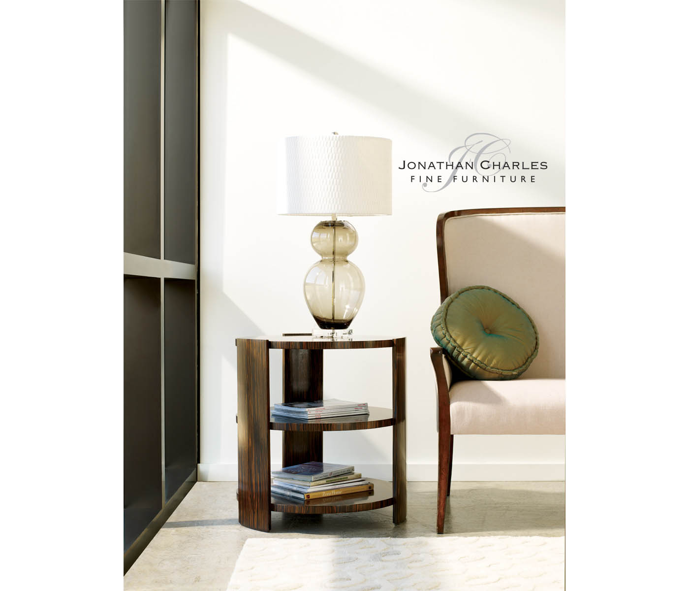 Art Deco Style Three-Tier Faux Macassar Side Table