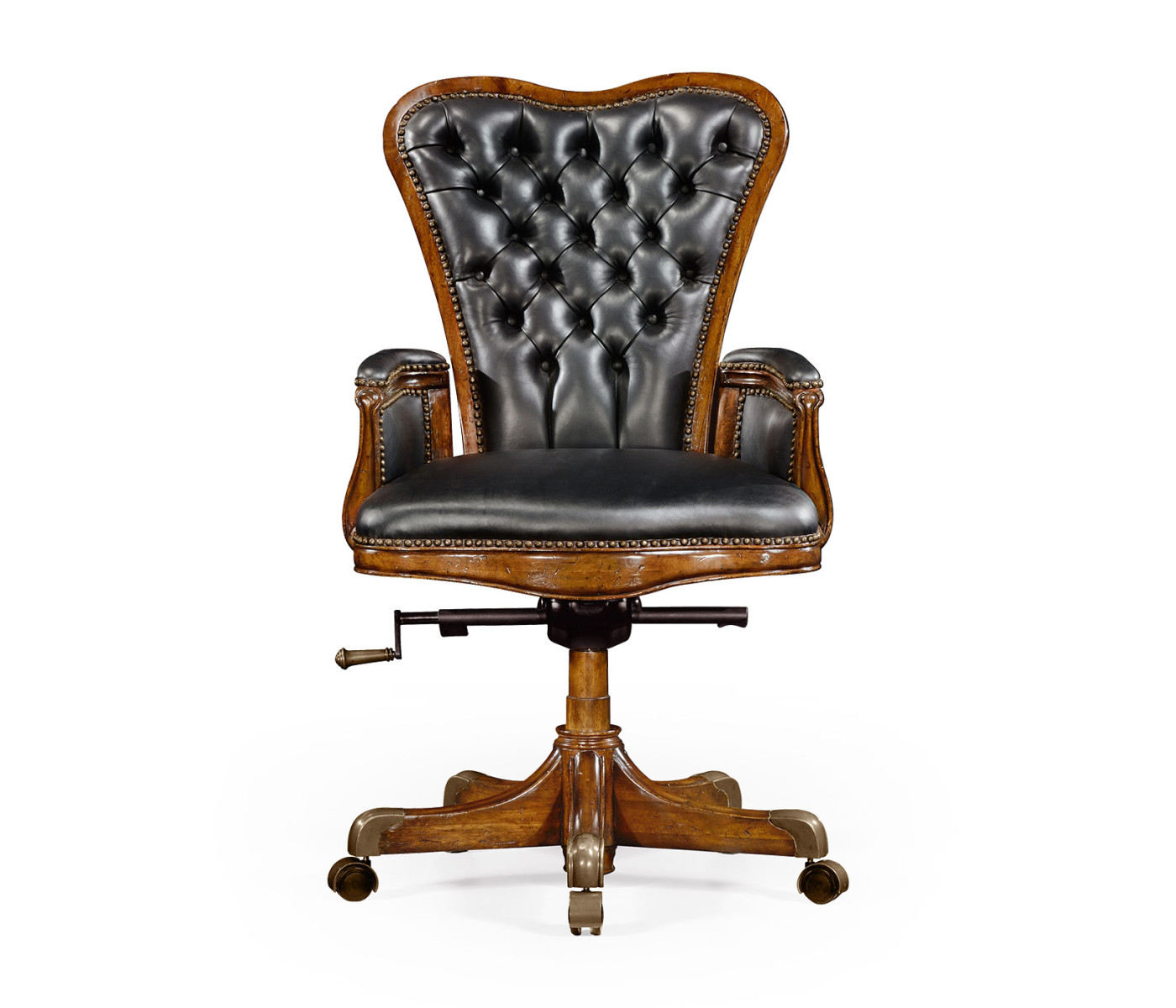 Double Lobed Walnut Office Chair