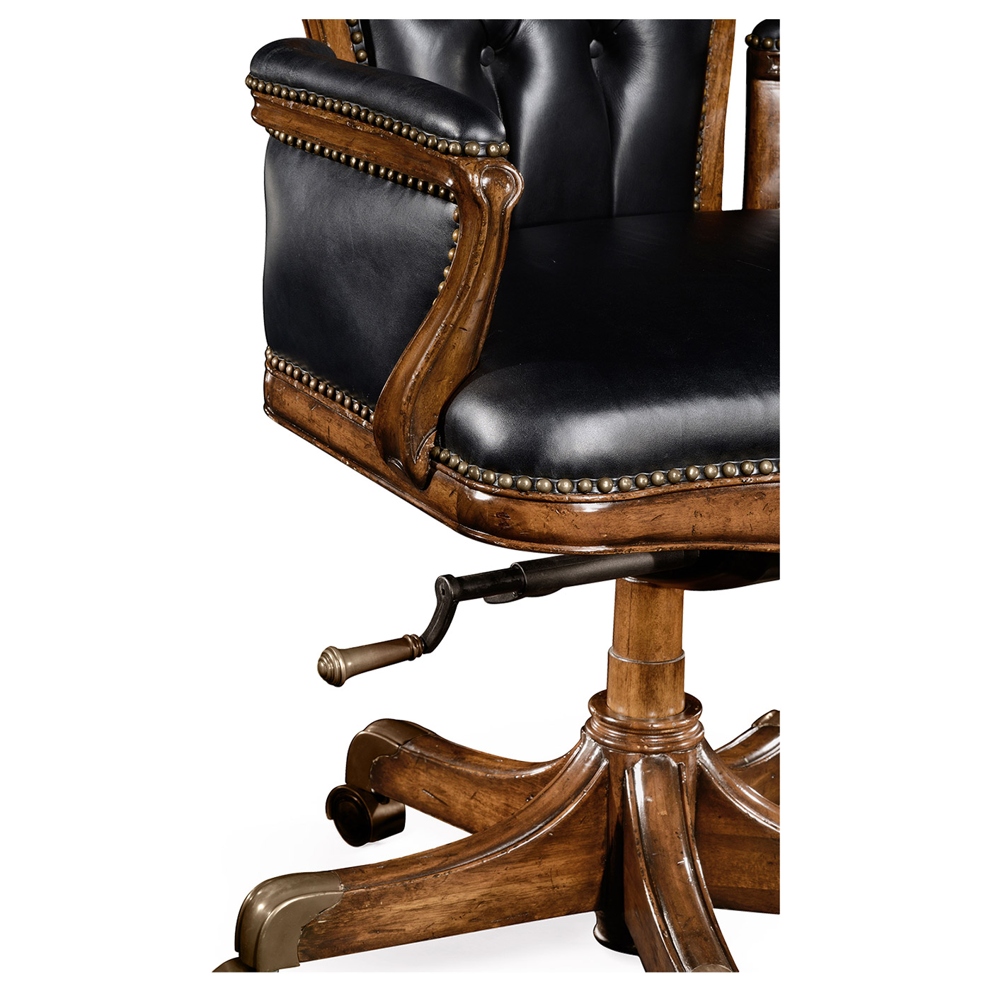 Double Lobed Walnut Office Chair