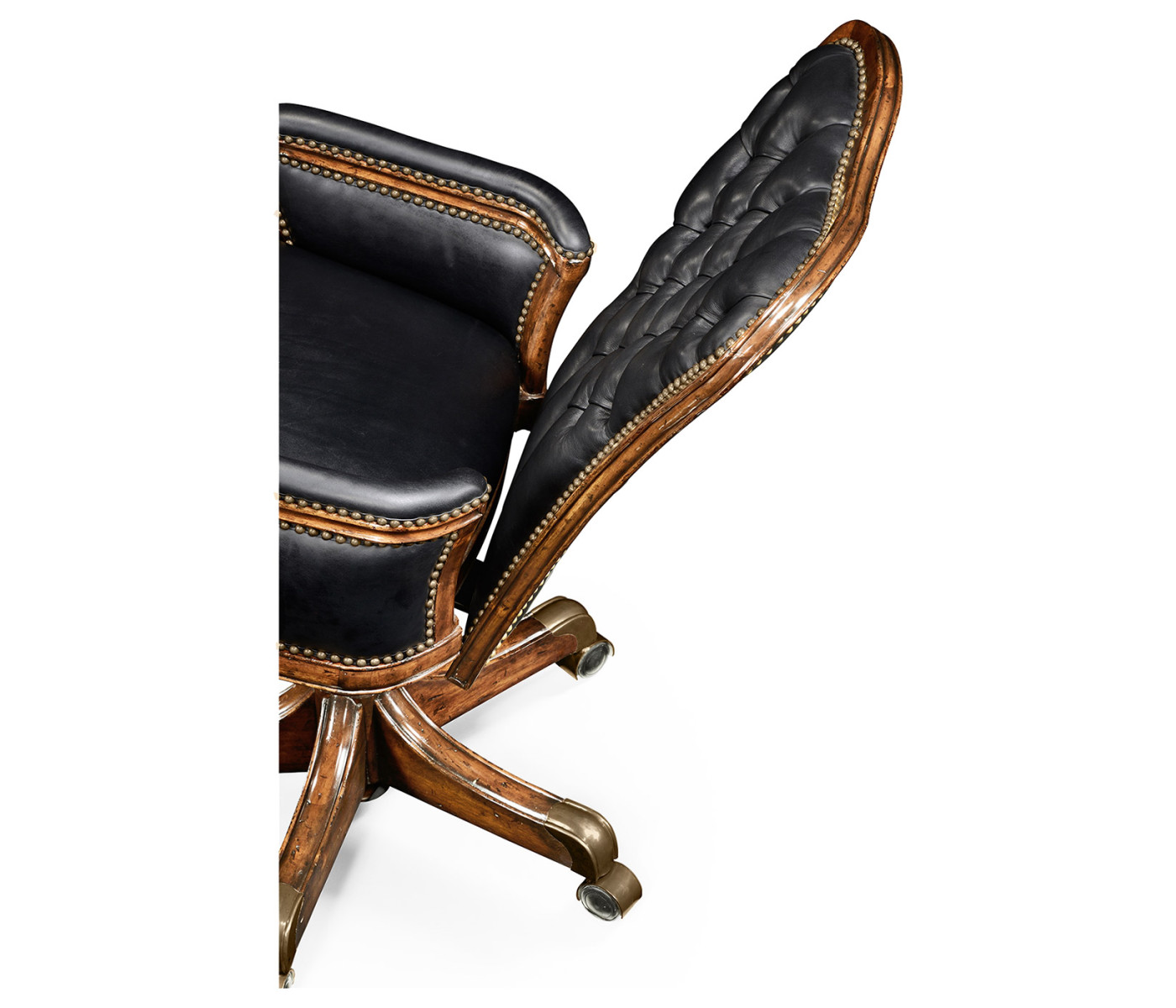 Double Lobed Walnut Office Chair