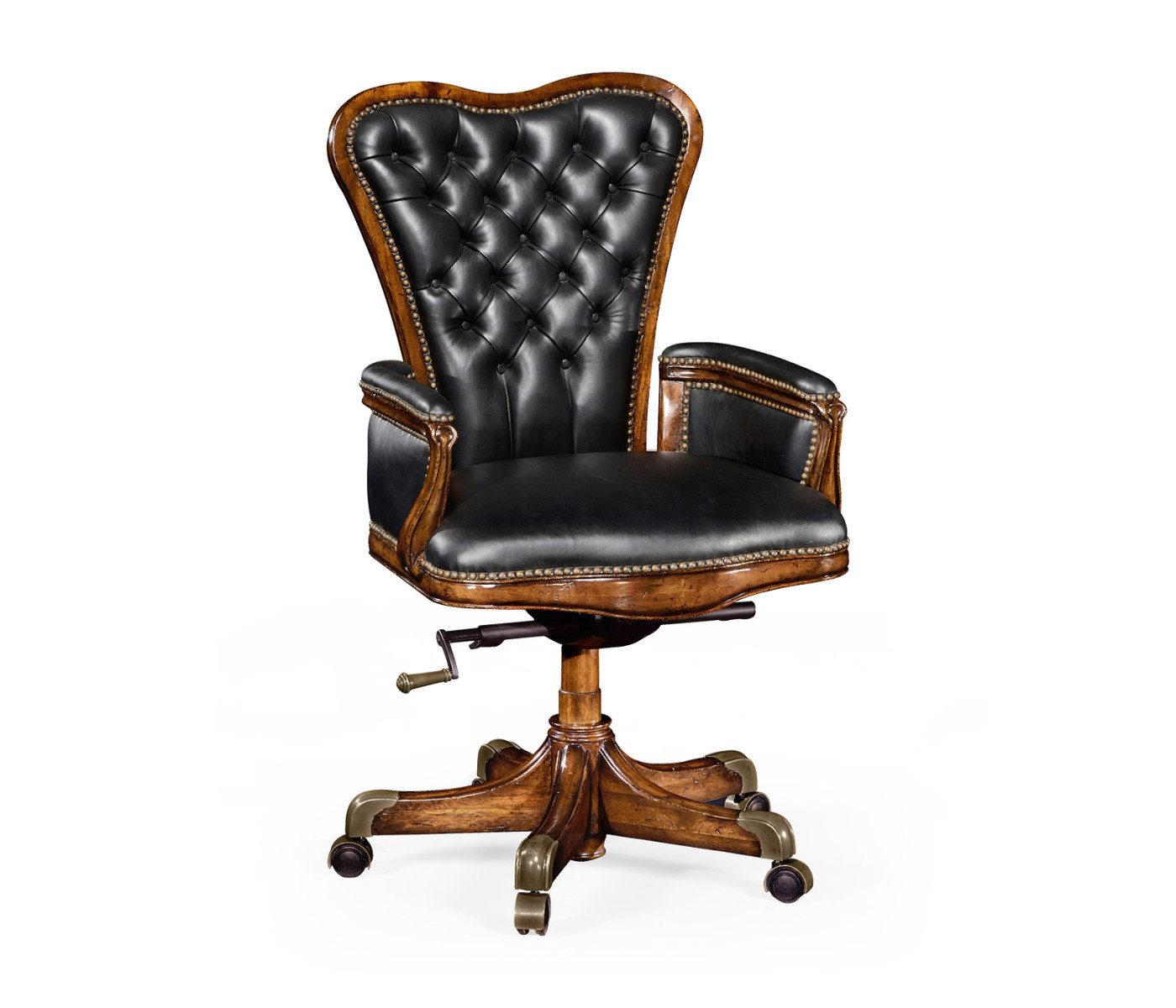 Double Lobed Walnut Office Chair