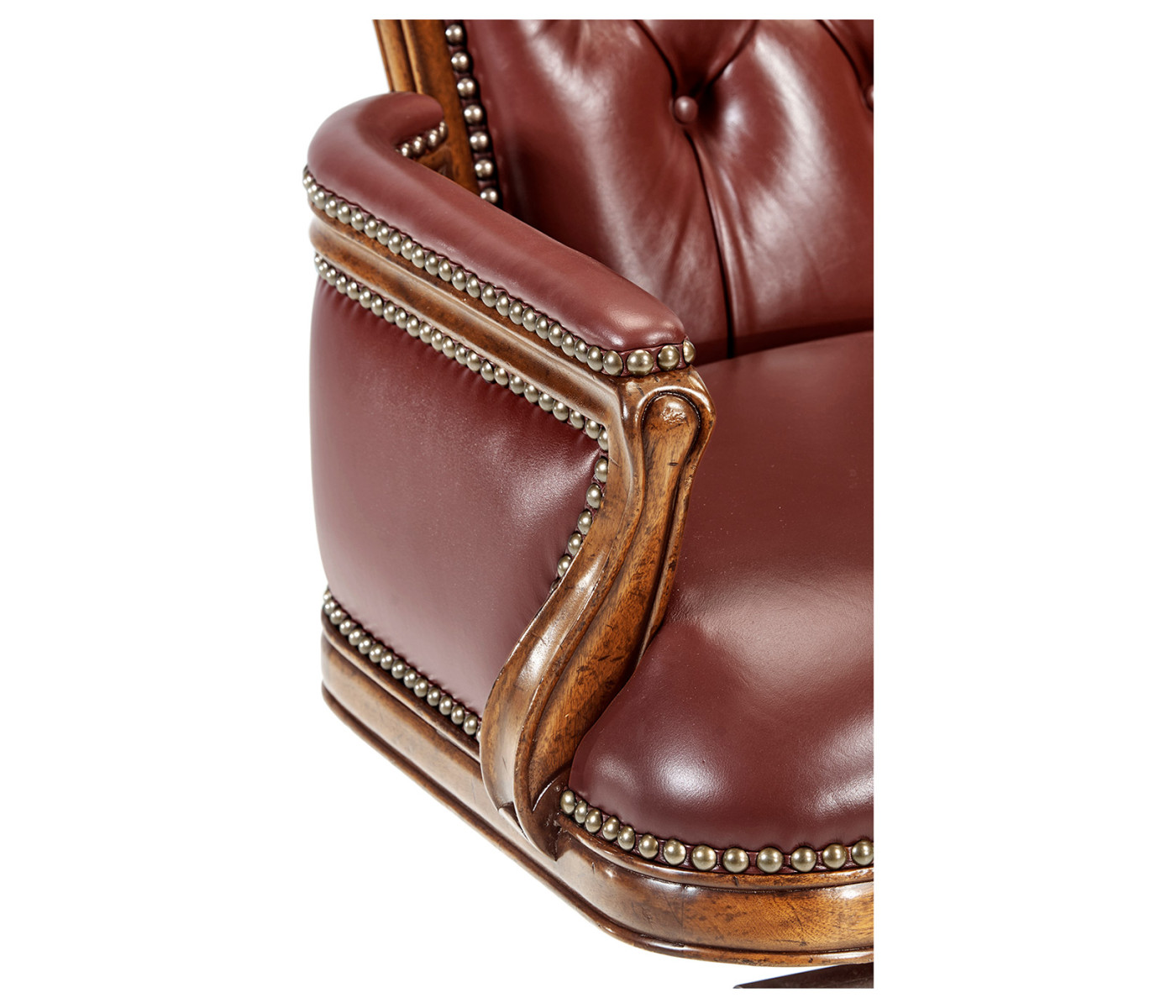 Double Lobed Walnut Office Chair