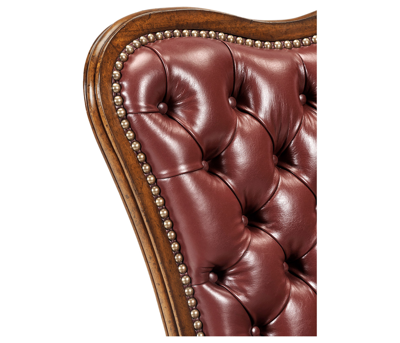 Double Lobed Walnut Office Chair