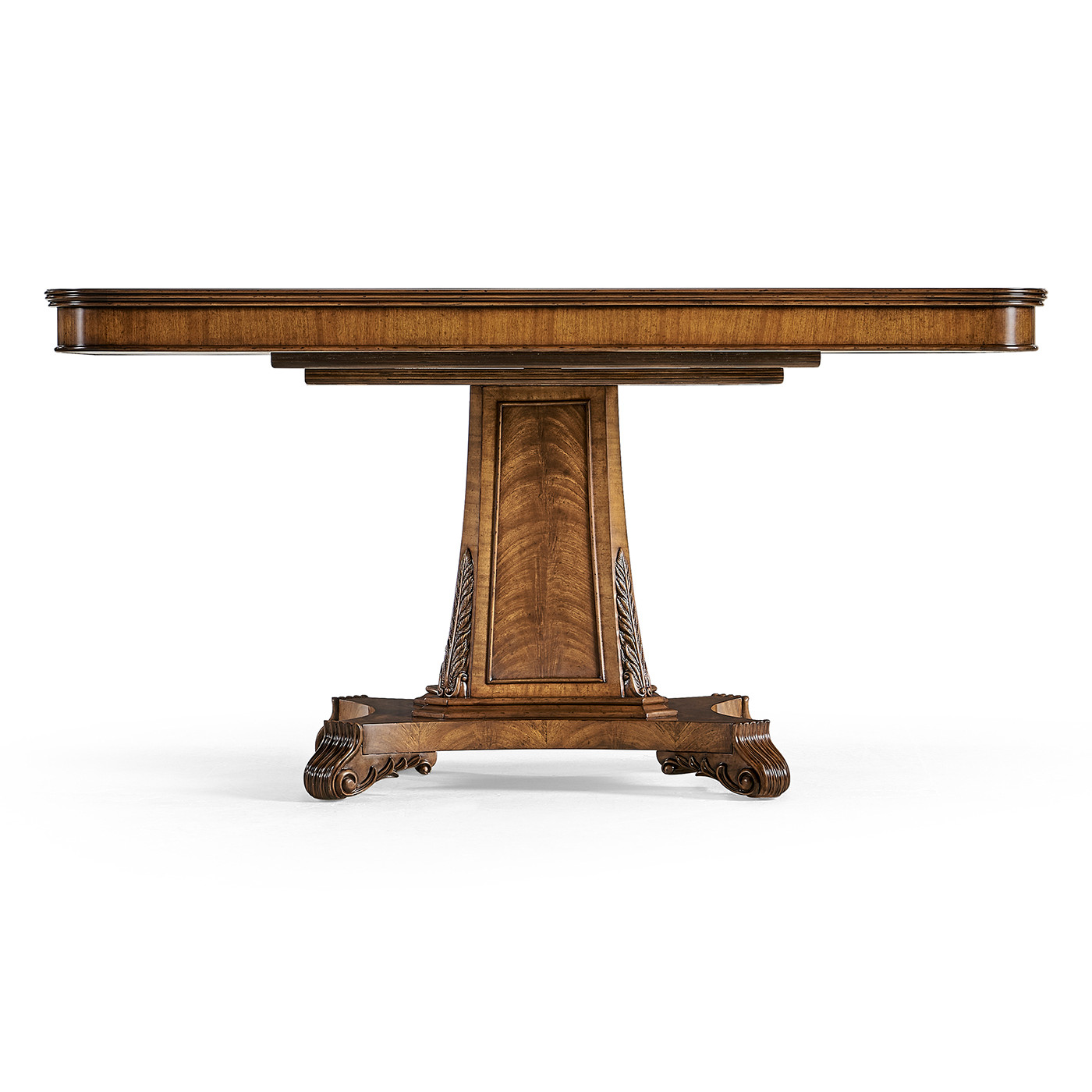 Regency Rectangular Centre Table on Pedestal Base (Crotch Walnut)