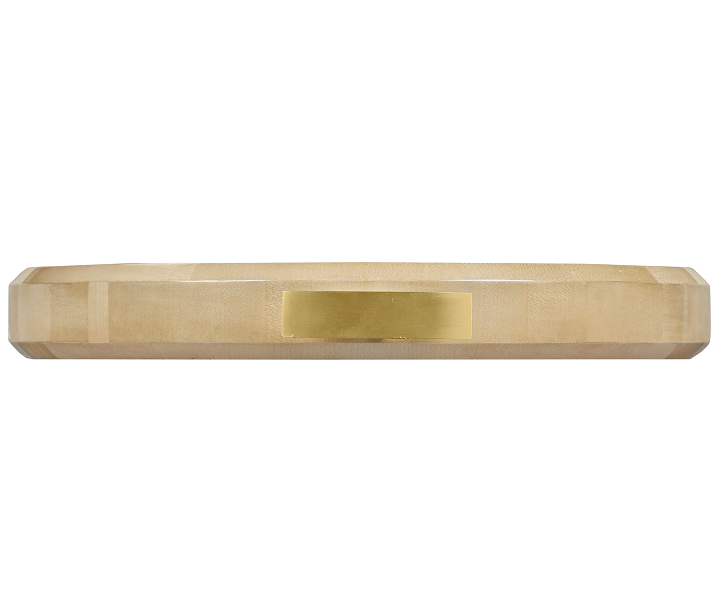 Art Deco Round Tray with Brass