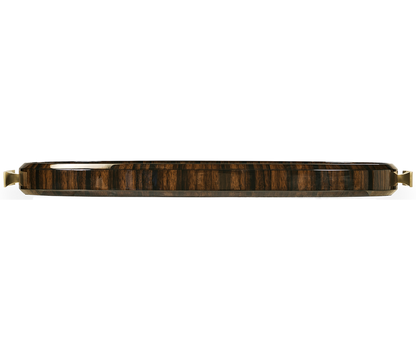 Oval Art Deco Macassar Ebony High Lustre Tray