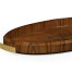 Art Deco High Lustre Oval Tray with Brass