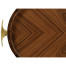 Art Deco High Lustre Oval Tray with Brass