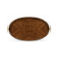 Art Deco High Lustre Oval Tray with Brass