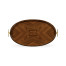 Art Deco Satin Oval Tray with Brass