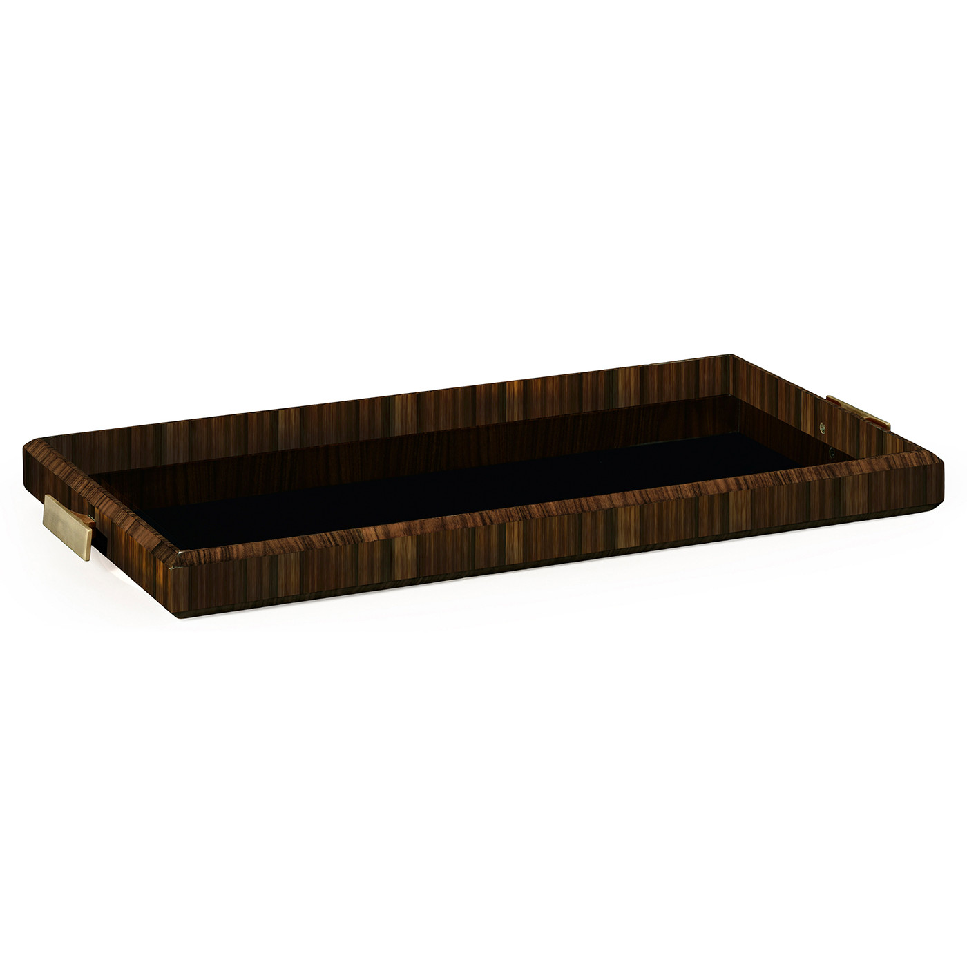 Rectangular Art Deco Macassar Ebony High Lustre Tray