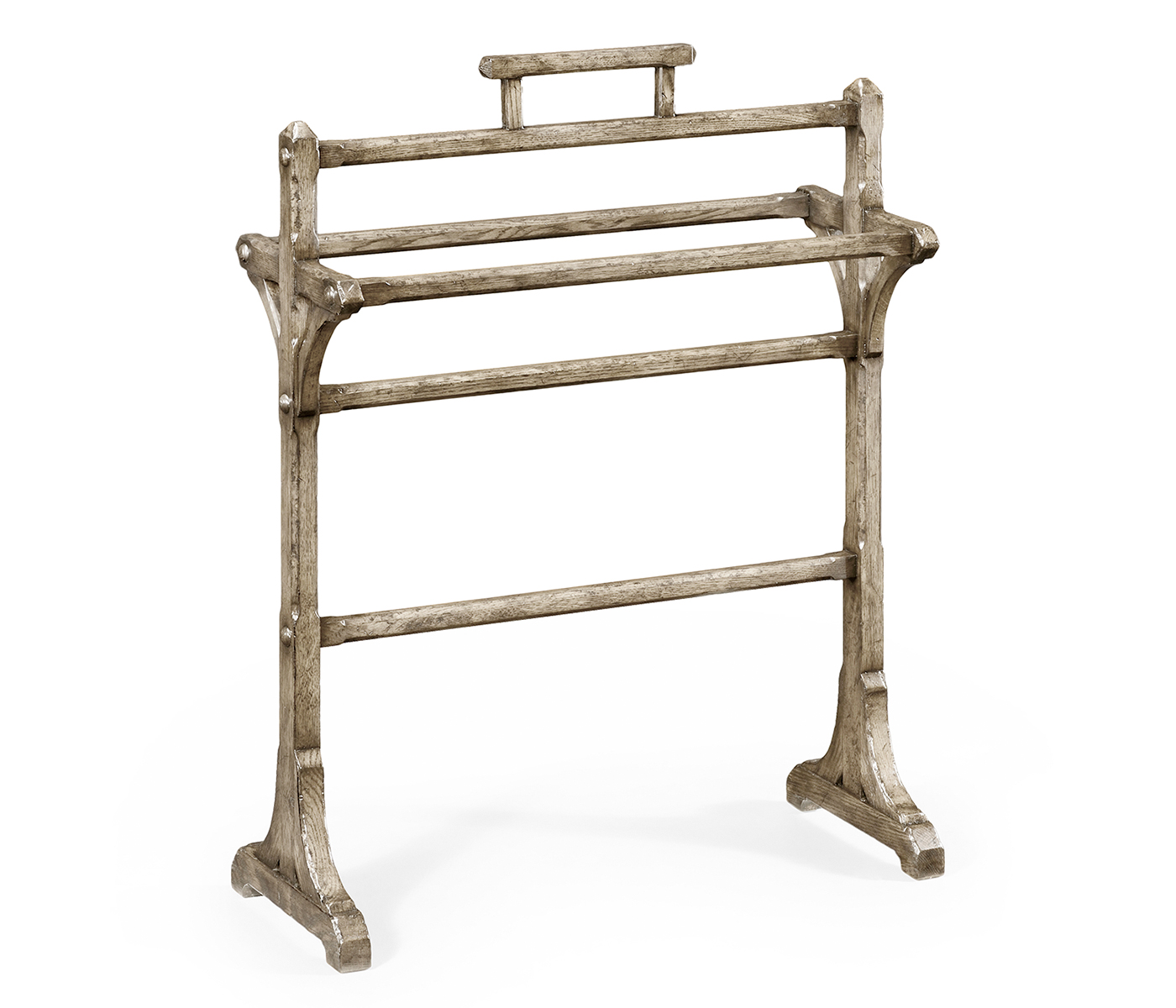 Victorian Style Grey Oak Towel Rack