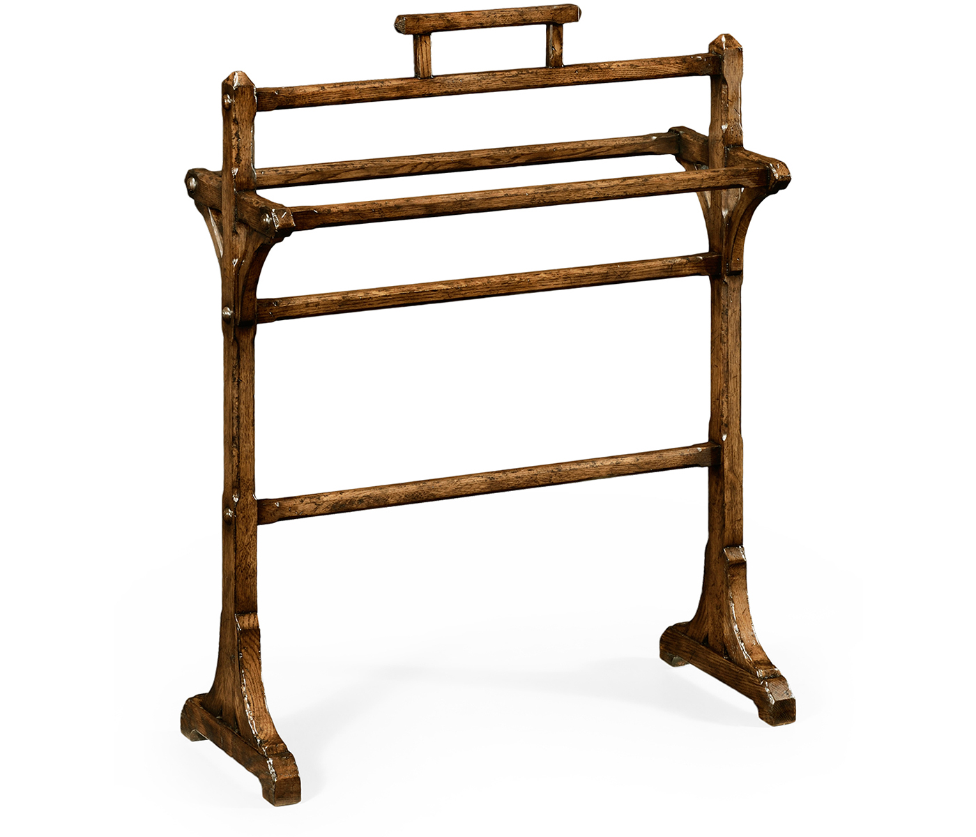 Victorian Style Dark Oak Towel Rack