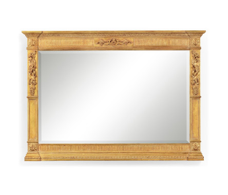Empire Style Gilded Overmantle Mirror