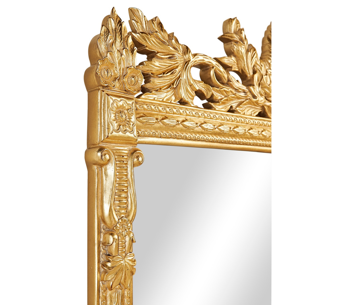 Empire Style Overmantle Mirror Circular Wreath