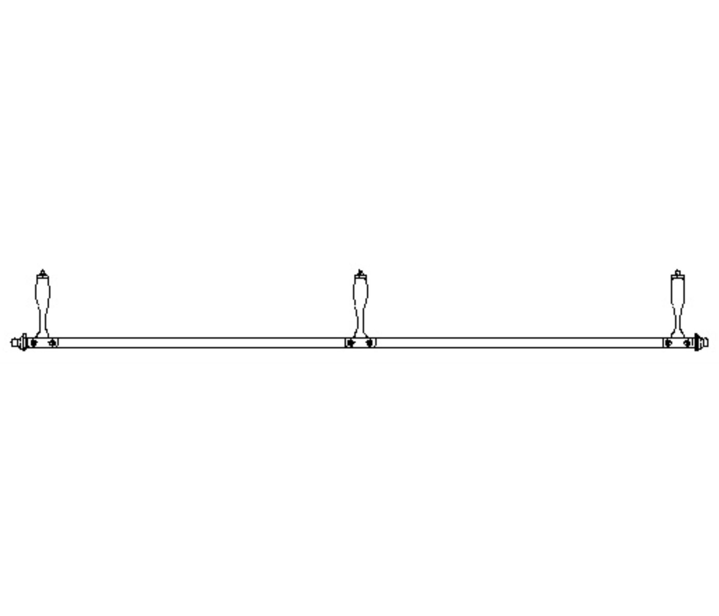 Six Feet of Brown Brass Rail
