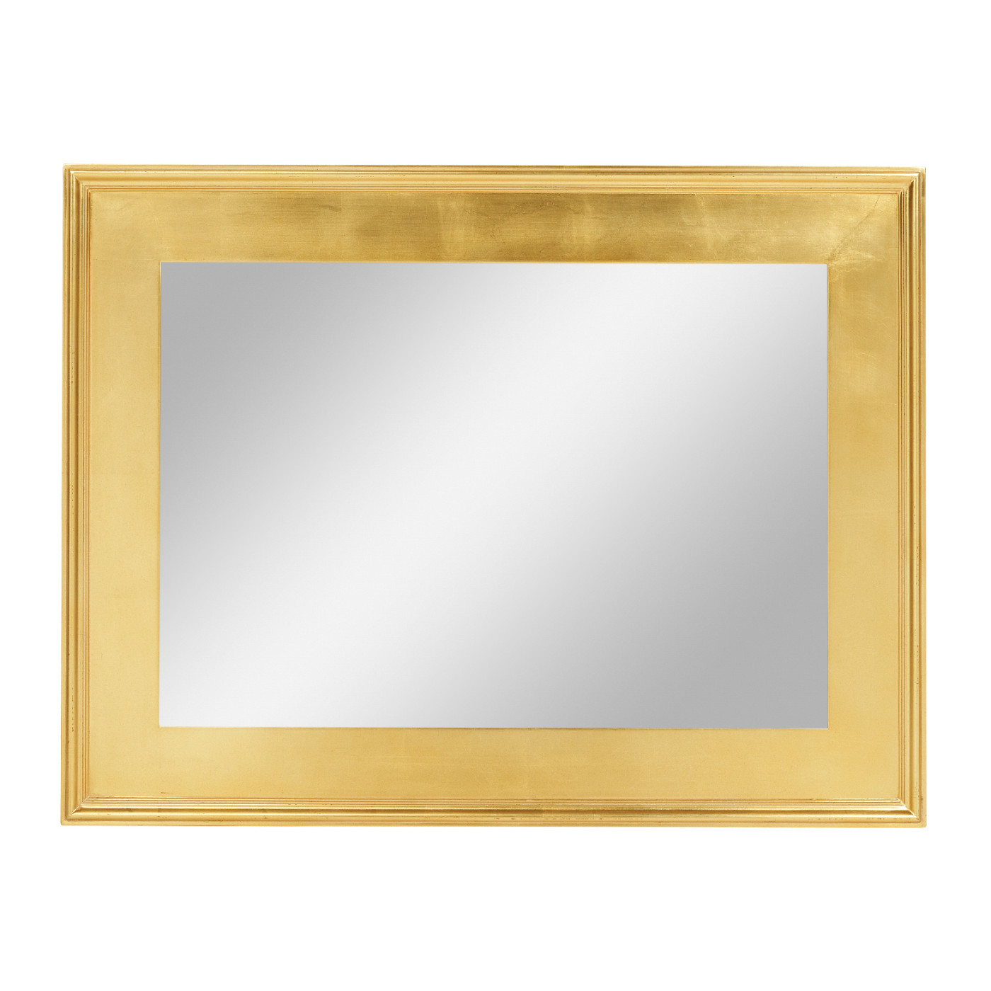 Rectangular gold leaf mirror