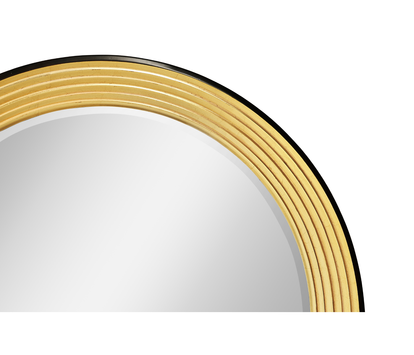 Contemporary Circular Recessed Gilded Mirror