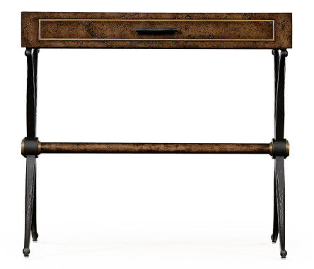 Hammered Iron Side Table with Drawer