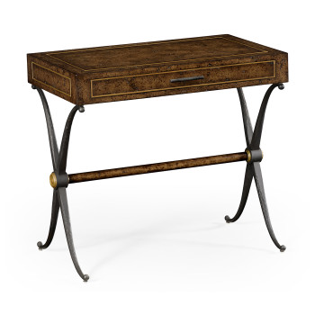 Hammered Iron Side Table with Drawer