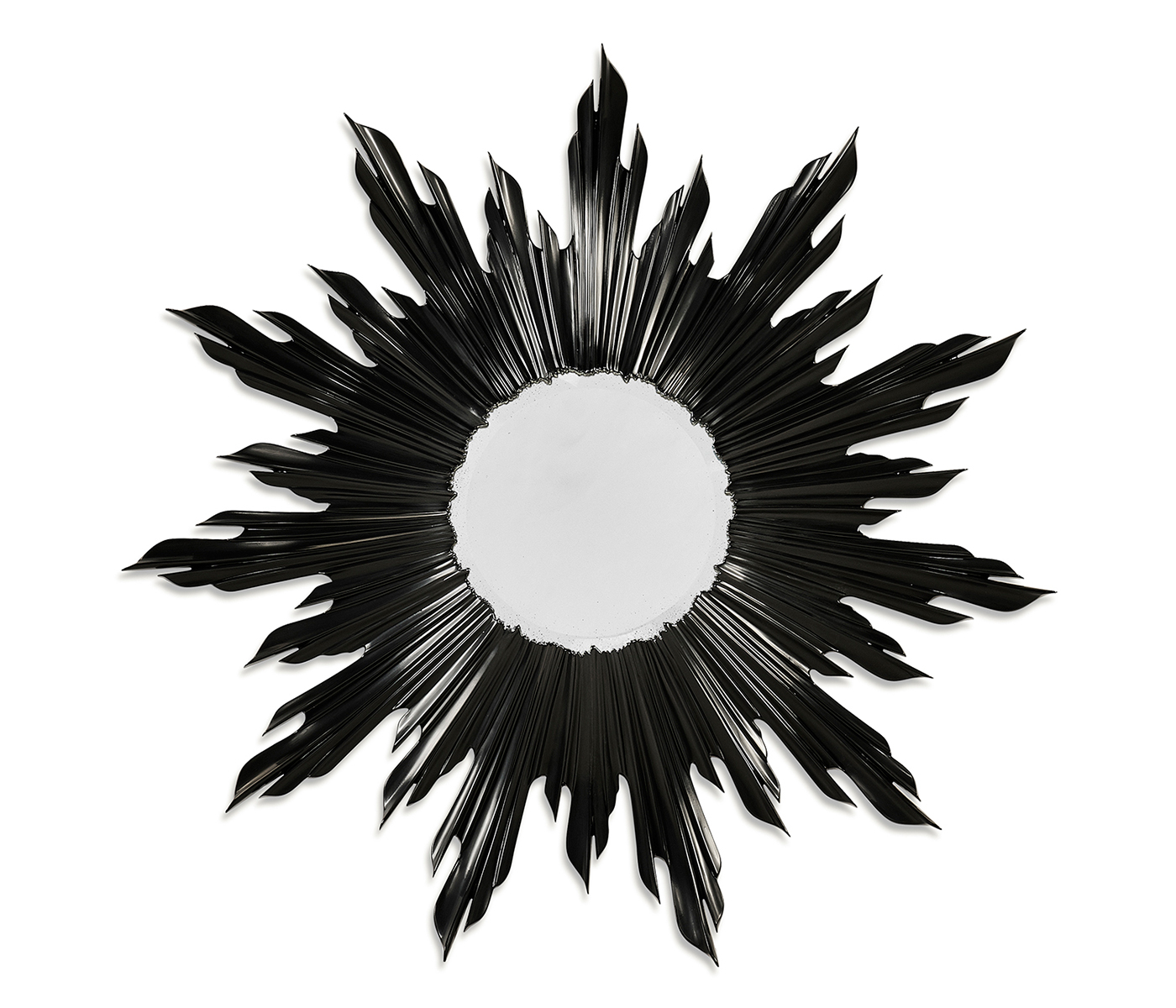 Small Black Sunburst Mirror