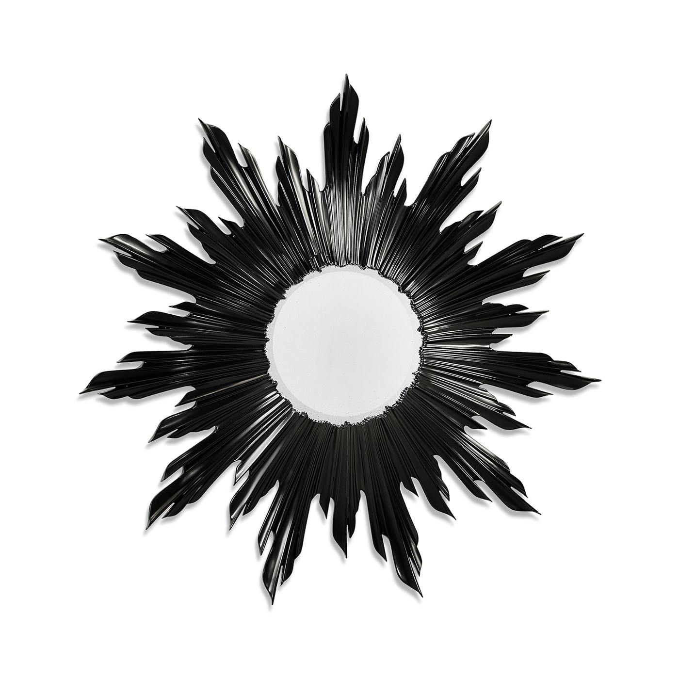 Small Black Sunburst Mirror