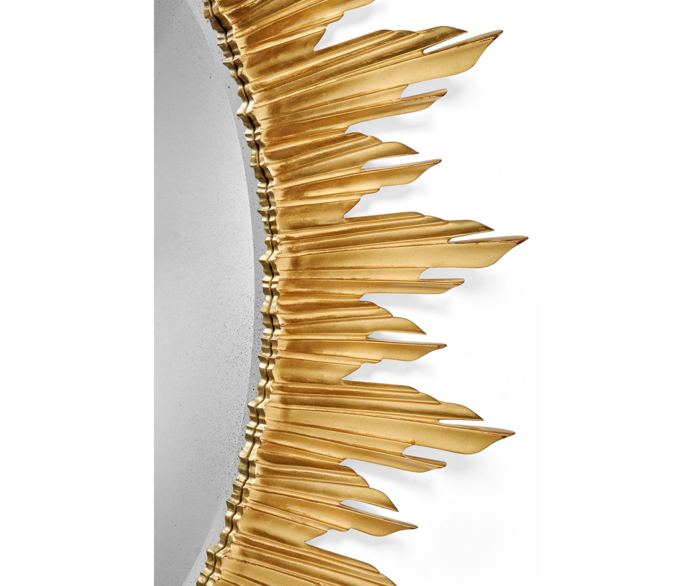 Large gilded sunburst mirror
