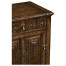 Pair Of Linenfold Dark Oak Bedside Cabinets