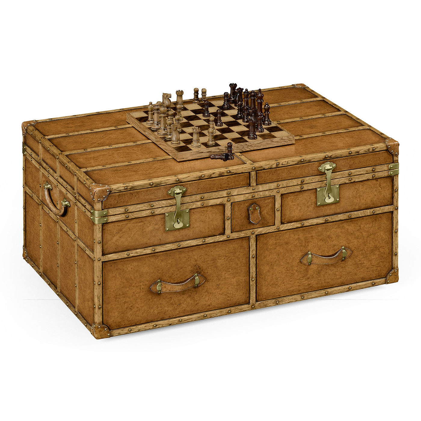 Travel Trunk Style Coffee Games Table