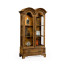 Queen Anne Pollard Veneer Bookcase with Glazed Doors