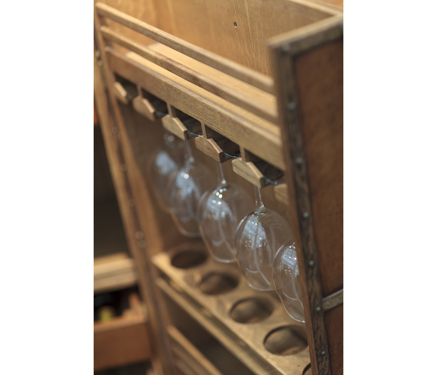 Travel Trunk Style Wine and Cocktail Cabinet