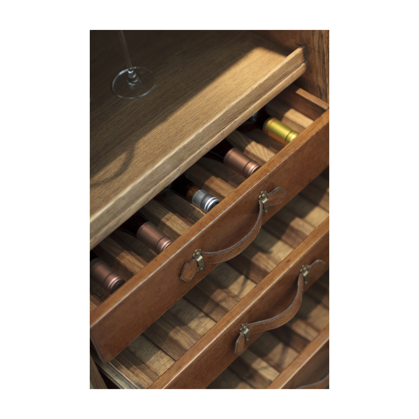 Travel Trunk Style Wine and Cocktail Cabinet