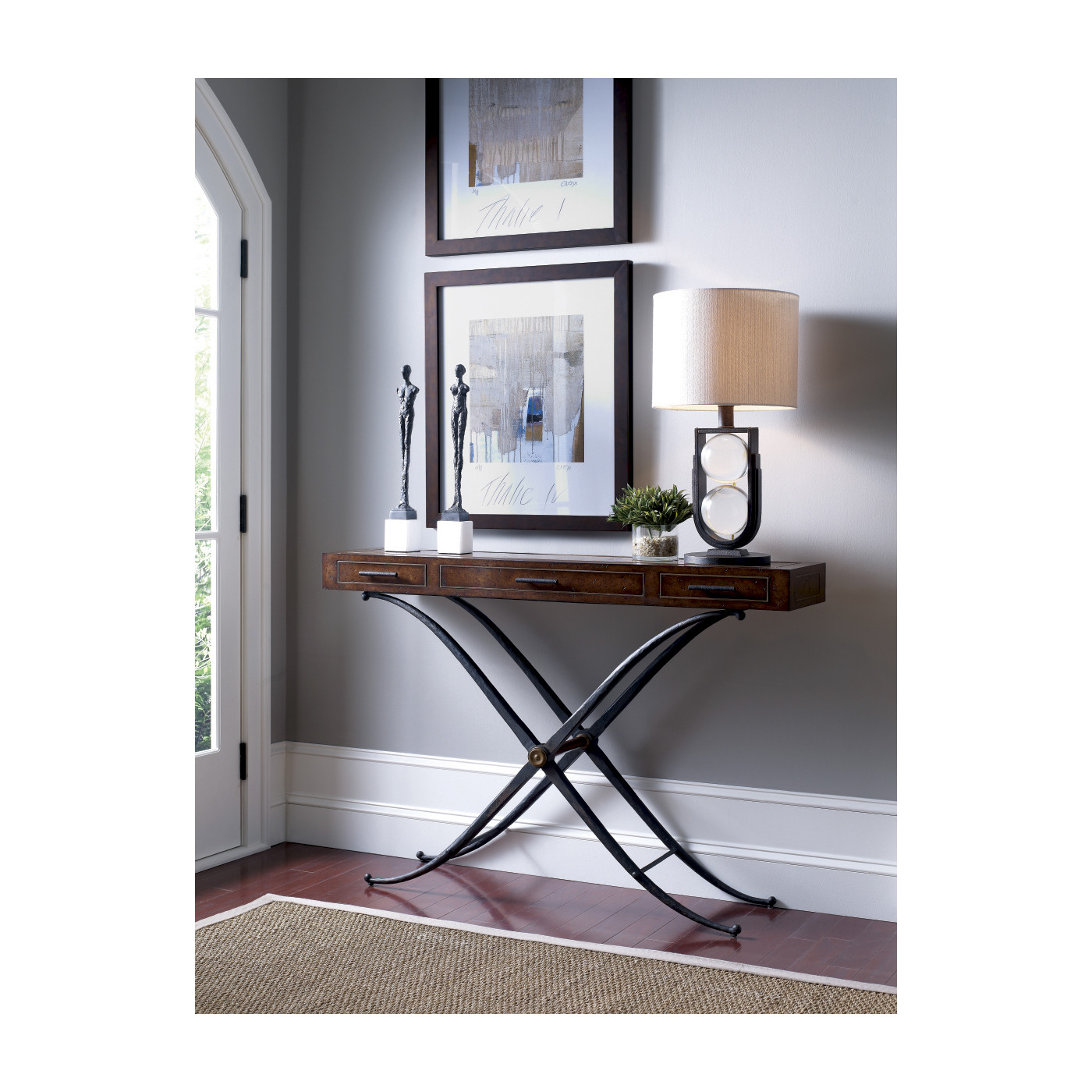 Hammered Iron Console 36