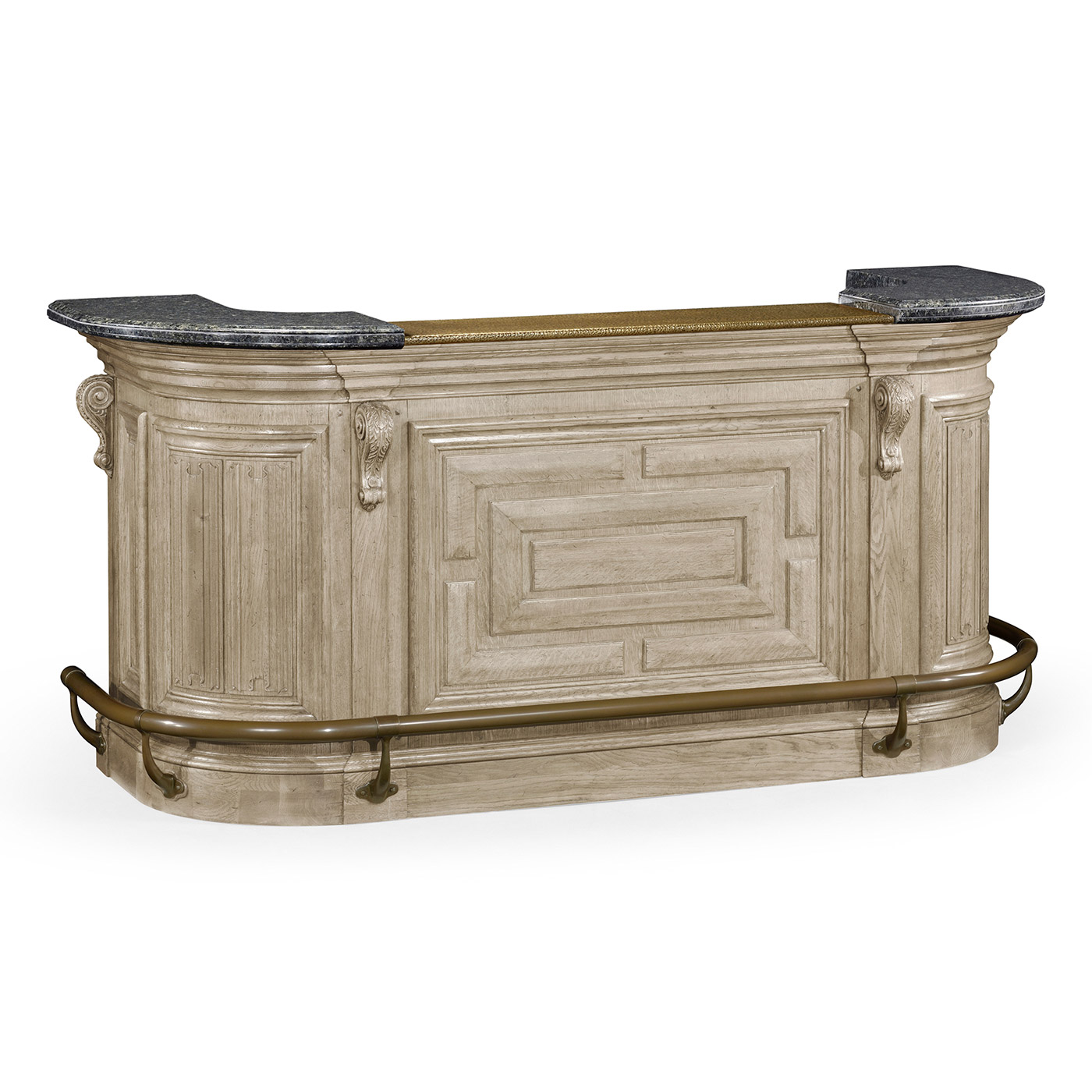 Linenfold Grey Oak Home Bar