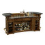 Linenfold Dark Oak Home Bar