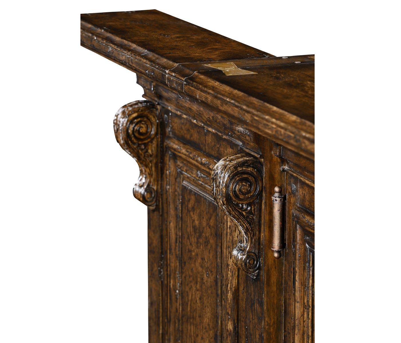 Hinged Door Panel for Linenfold Dark Oak Home Bar