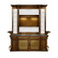 Rear Panel of Linenfold Dark Oak Home Bar