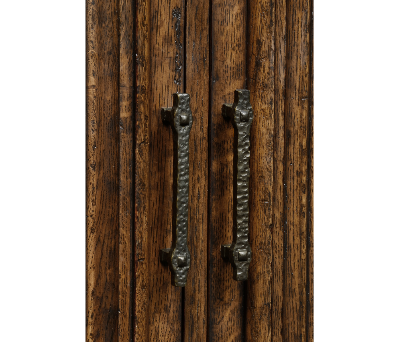 Rear Panel of Linenfold Dark Oak Home Bar