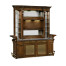 Rear Panel of Linenfold Dark Oak Home Bar