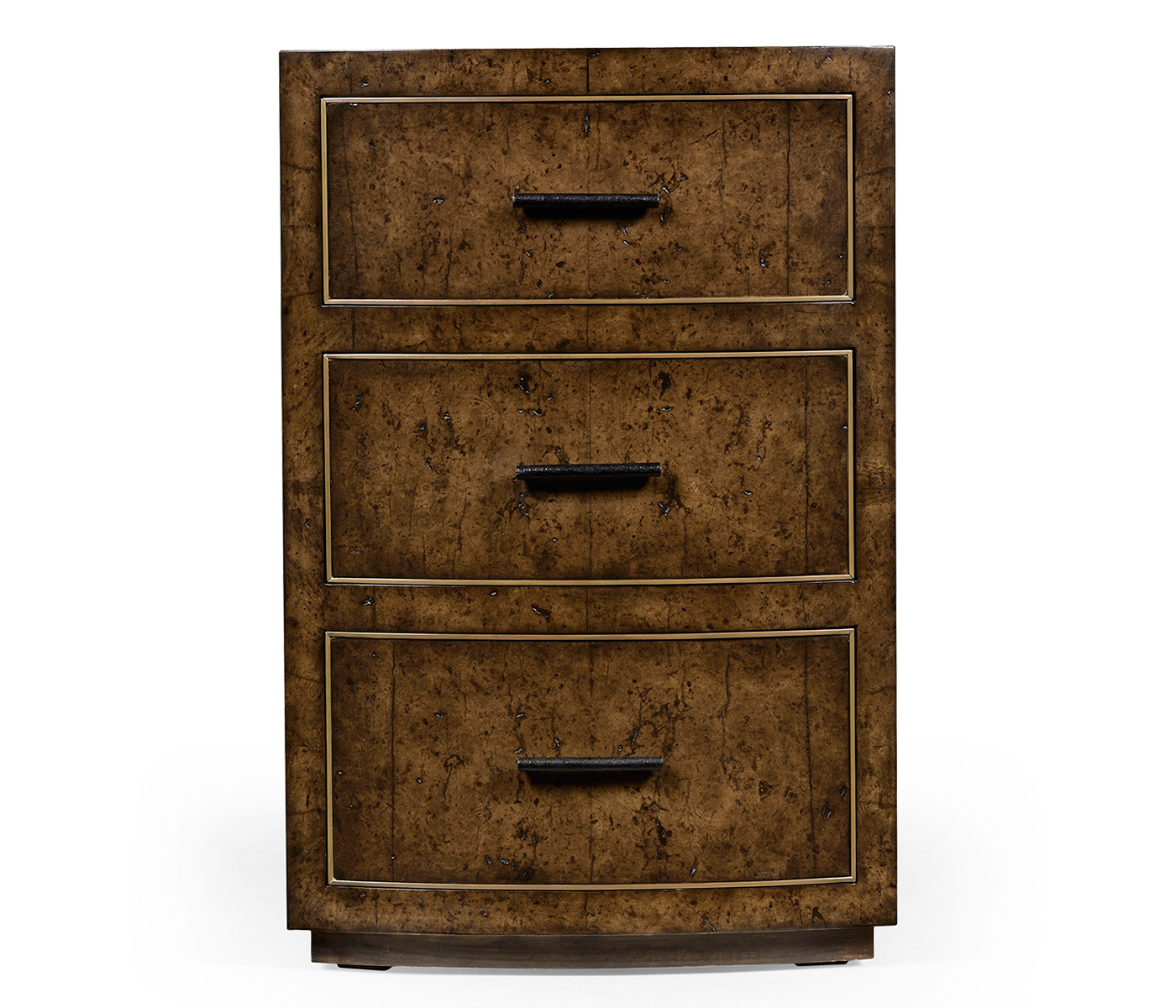 Burl oak chest three drawers