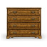 Burl veneered gentleman's writing chest