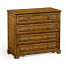 Burl veneered gentleman's writing chest
