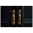 French country style black finish display cabinet