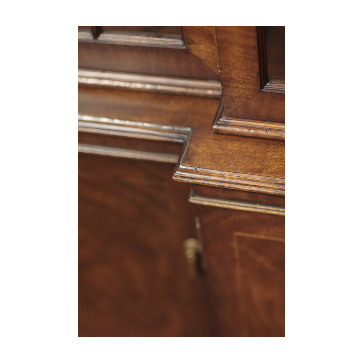 Large Gothic Walnut China Cabinet